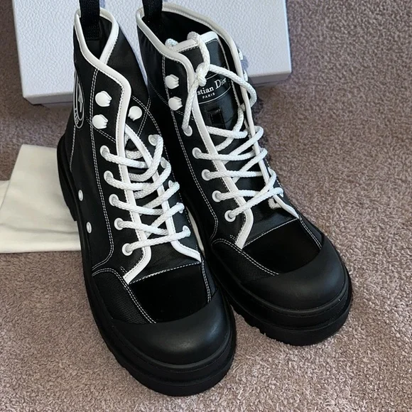 Christian Dior Black D-rise low combat boot